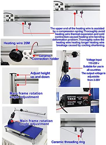 LGXENZHUO 15 X27 rezač pjene vruće žice, AC110-220V električna mašina za rezanje pjene, sa ugaonom skali, za pjenu sponge kT ploču