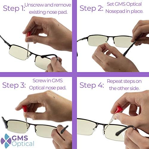GMS optički ovalni vijak u silikonskim nosnim jastučićima za naočale, sunčane naočale i habanje očiju - 15 mm