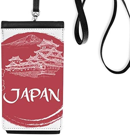 Japan Nacionalna zastava Crveni hram Telefon novčanik torbica Viseće mobilne torbice Crni džep