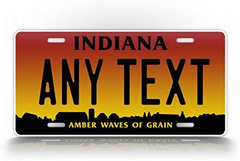 SignSandTagsonline Prilagođeno Indiana Sunset Statember Licency Plate u Farm Scenu Hoosiers Auto Tag