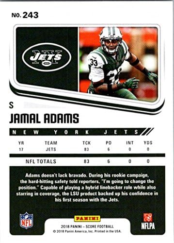 2018 Ocjena 243 Jamal Adams New York Jets Football Card