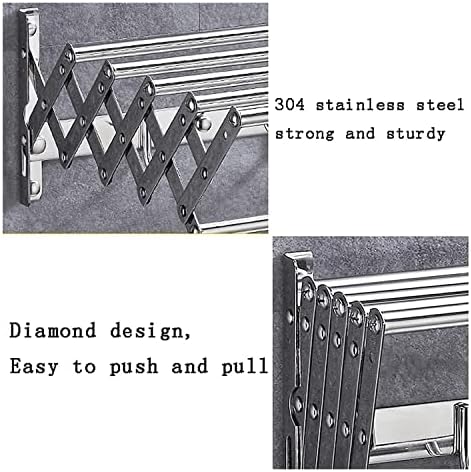 Xmcx zidni sklopivi stalak za sušenje odjeće osušite veš i objesite stalak za ručnike za odjeću harmonika proširivi stalak za sušenje