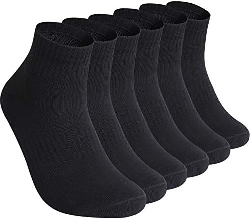 Amazing-Igrajte 6 paketa muških čarapa sa pola jastuka performanse pamučne radne atletske čarape sa kontrolom vlage