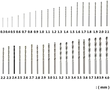 Vieue burgije Twist Bit Set spiralna svrdla za usmjerivač HSS Bit za ravno dršku 0,3-4,0 mm za bušilicu za noževe za rupe za drvo