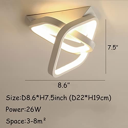 Kvadratno svjetlo za hodnik moderna LED plafonska Rasvjetna tijela topla bijela 3000k akrilna metalna mala LED plafonska lampa za