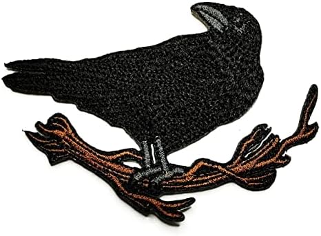 Jednomx 3pcs. Crna Crow Gaven Patch crtani naljepnica glačalo na zakrpama DIY Applique Emneidered Sew Gvožđe na patch amblem kostim