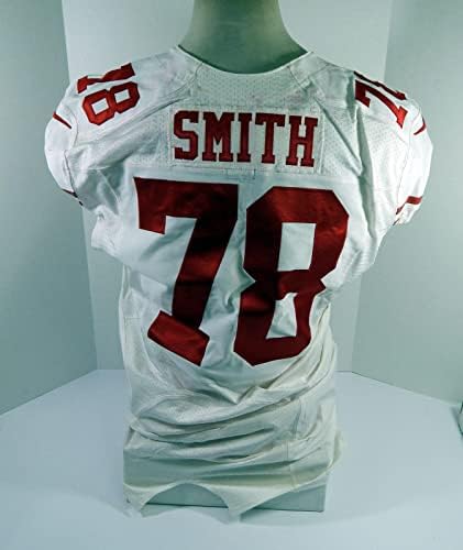 2014 San Francisco 49ers Garrison Smith 78 Igra Polovni bijeli dres 70 Patch 46 8 - Neincign NFL igra Rabljeni dresovi