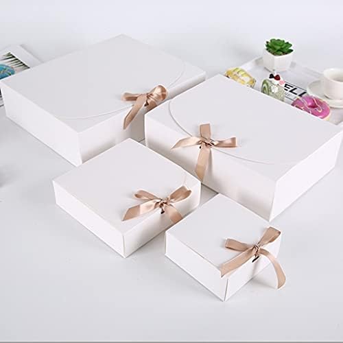 Zjhyxyh 5 komada bijela kraft papir poklon kutija za događaj i potrepštine za zabavu Pakiranje vjenčanja Hnadmade Candy Chocolate