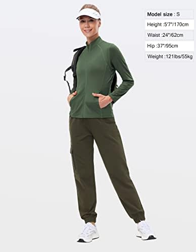 Teretni duksevi za žene sa džepovima pamučne meke jogger hlače sa visokim strukom, labavi montiraju aktivnu vježbu