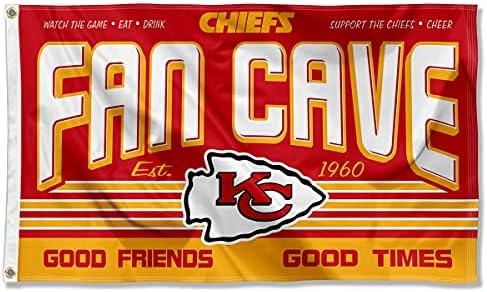 Kansas City Chiefs Fan Man Cave Banner Flag