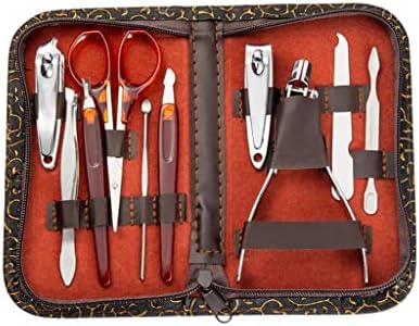 Genigw set 10in1 pedikura Manikir Alat za nokte od nehrđajućeg čelika CUTICLE CUTICLE Nipper škare za čišćenje Clean Case Chooming