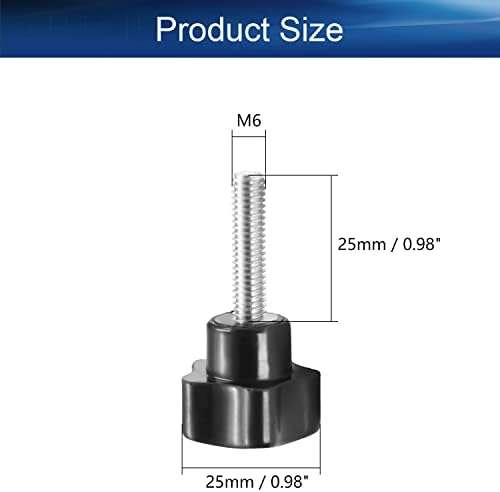 Bettomshin 4pcs M10 Zamjenska zvijezda navoja, 40 mm Dužina ručna zatezanje zatezanje za zatezanje za mehaničku opremu, instrument