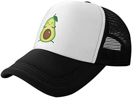 Vunko mrežica tata može se prilagoditi simpatični avokado crtani bejzbol tata kapu s smiješnim kugličnim kamionicom za žene muškarci