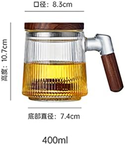 Slatiom zadebljani stakleni čaj filter Jednostavan čaj za čaj Striped čaj za odvajanje vode Office Specijalna čaša za vodu
