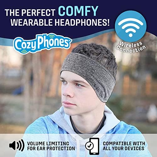 Cozyphones slušalice za spavanje - bežične preko uši slušalica iz ultra tanke hladne mrežice za glavu bez bočnih pragova, meditacija,