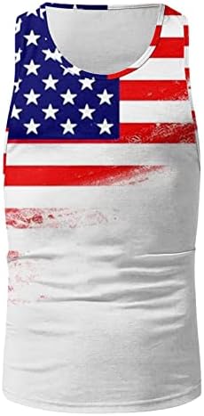 Saxigol Neovisnosti Dan Muška majica Klasična zastava Štampanje Grafički tines Ljetni povremeni sportski tenkovi 2023 prsluk bez rukava