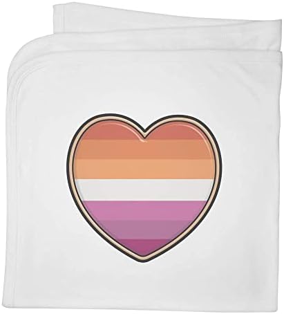 Azeeda 'Lesbian Pride Flag Heart' Pamuk Baby pokrivač / šal