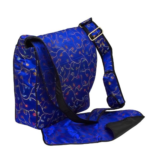 Dijamantne plave čili cvjetne brokatske torbe od pelena 12x12x4