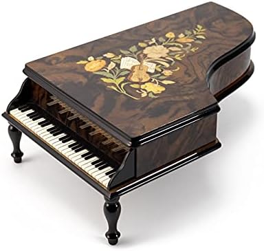 Ručno izrađena tonska tonska muzika i cvjetni otvor 36 note klavir glazbeni nakit kutija - poziv za ples i schonbrunner valcer