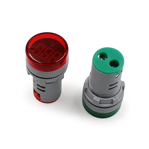 2pcs ekran za izmjenične napone Digitalni voltmetar pilot lampica za lampicu Diy Mini 22mm AC 12-500V električna energija