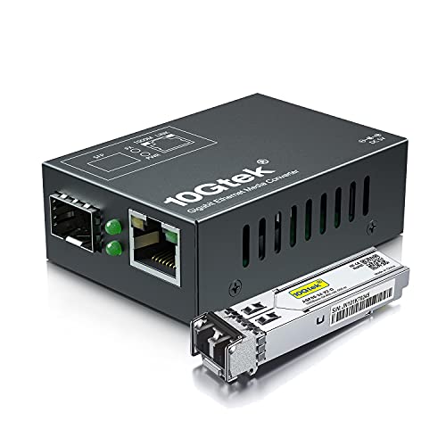 10gtek [Mini veličina] Gigabit Ethernet Media Converter, MultiMode Dual LC Fiber to Ethernet RJ45 Converter za 10/100/1000Base-Tx