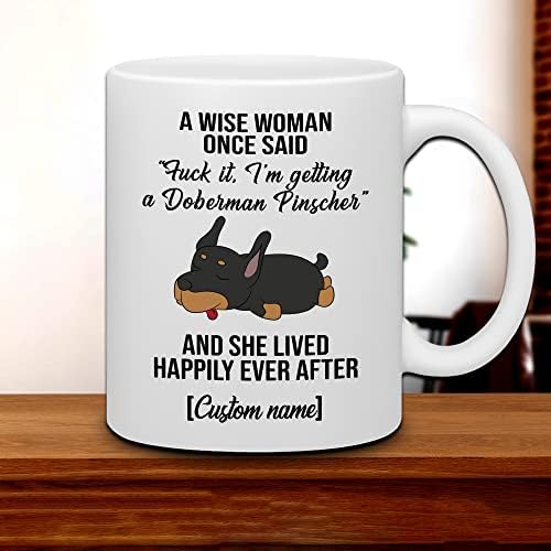 Whidobe Personalizirani smiješni pokloni za žene za žene, po mjeri Custom Name Šalica za ljubitelje štene za ljubitelje mame mame