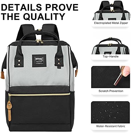 Bebowden laptop ruksak za žene i muškarce koledž poslovna putna Radna torba sa USB priključkom za punjenje odgovara 14 inčnom laptopu
