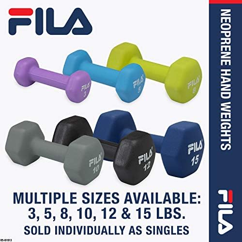 Fila Accessories ručni utezi za žene & amp; muškarci-neopren pokriven bučica za trening, Vježba & fitnes