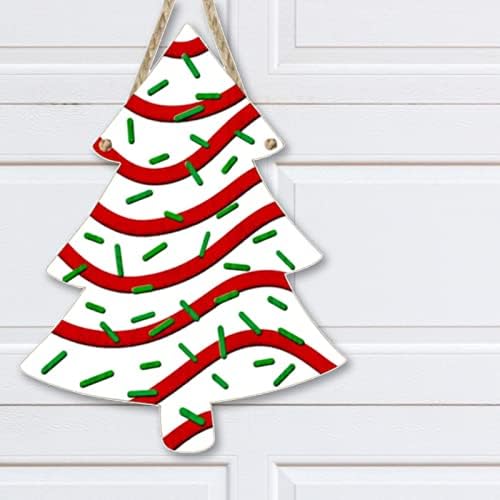 Drvena božićna stabla torta ukrasna privjesak na vratima 30cm stakleni mjehurići za objesiti na zidu