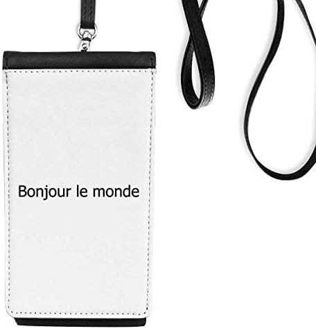 Pozdrav World French Art Deco Poklon modni telefon novčanik torbica Viseće mobilne torbice Crni džep