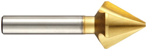 Magafor 4832 serija Kobaltni čelik Jednoj end coursink, limenki premaz, 3 flaute, 60 stepeni, okrugli nosač, 0,394 shank dia., 0,65