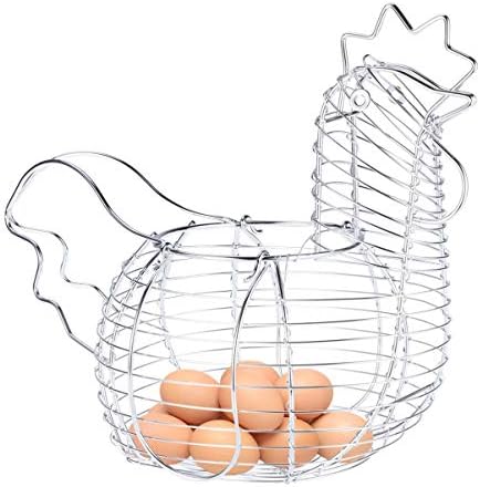 Cabilock Žičana Korpa Za Pileća Jaja Držač Za Čuvanje Jaja U Stilu Seoske Kuće Posuda Za Jaja Iron Hen Kontejner Za Uskršnja Jaja