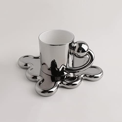 Keramička šalica za kafu, keramička šalica za kafu i tanjur, porculanske kapućinske čaše sa tanjurima, espresso šalicom i tanjurom, za posebne kafe pića, Latte, kafe mocha