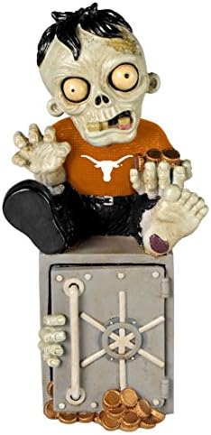 Forever Collectibles NCAA Texas Longhorns Unisex zombi figurinezombie figurine banka, boja tima, jedna veličina