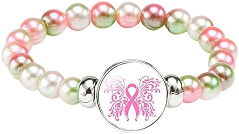 Skrivene šuplje perle Svjesnost raka perli ružičasta karcinoma dojke ili višebojnik odgovara većini zglobova na obručima