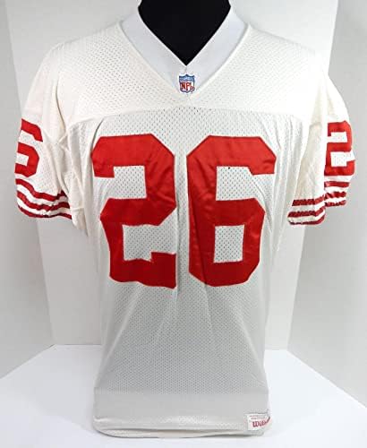 Krajem 1980-ih početkom 1990-ih San Francisco 49ers 26 Igra Polovni bijeli dres 44 724 - Neidređena NFL igra rabljeni dresovi