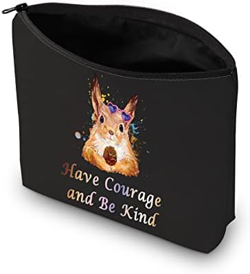 MBMSO Squirrel pokloni torba za šminkanje Squirrel kozmetička putna torba Squirrel Lovers pokloni torbica sa zatvaračem inspirativni pokloni Imajte hrabrosti i budite ljubazni