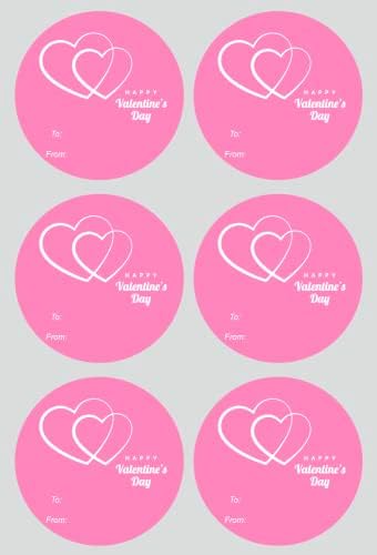 2 inča 150 kom Pink Heart naljepnice vodootporne naljepnice za Dan zaljubljenih, pozivnica, koverte, paket