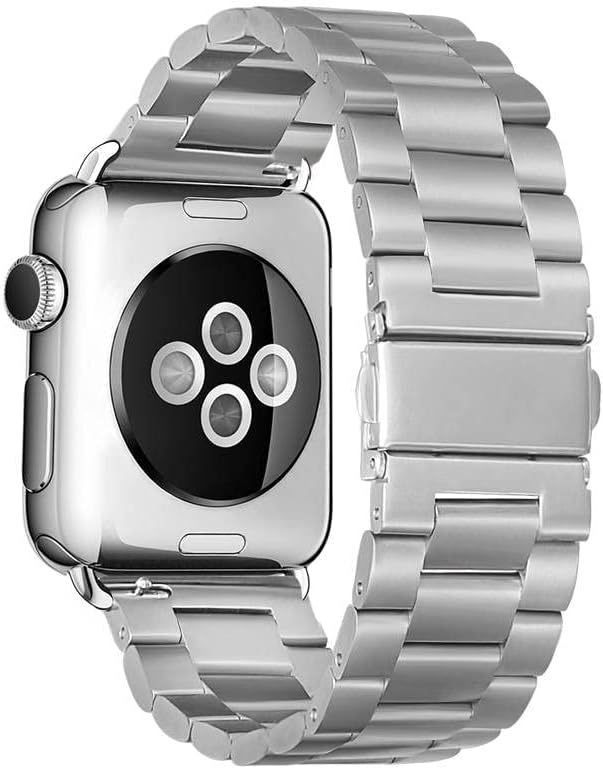 Coolyep tri perle Narukvica sa ručnim zglobovima za ručne zglobove od nehrđajućeg čelika metalni navratnik za Apple Watch seriju 7,8,5,4,3,2,1