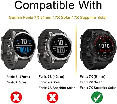 Suoman 4-pakovanje za Garmin Fenix 7x 51mm kaljeno staklo Zaštita ekrana, Smart Watch 2.5 D 9H tvrdoća Ultra tanko kaljeno staklo