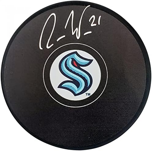Alexander Wennberg potpisao zvanični Seattle Kraken Logo hokej pak fanatika Holo zaliha 200858-autogramom NHL Pak