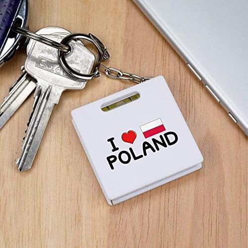 Azeeda' Volim Poljsku ' Traka Za Privjesak Za Ključeve / Alat Za Libelu