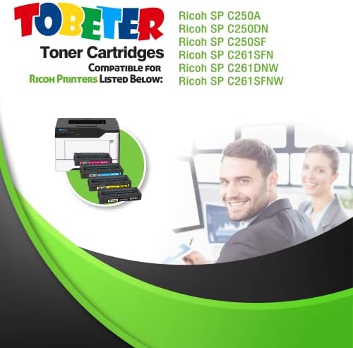 ToBeter kompatibilan SP C250 zamjena tonera za Ricoh SP C250A 407539 407540 407541 407542 upotreba za Ricoh Aficio SP C250DN C250SF