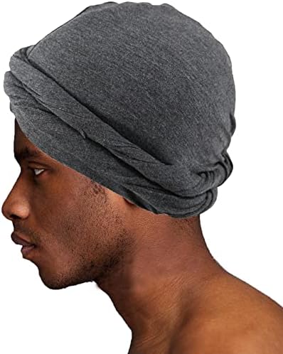 Halo turbat Durag za muškarce saten saten silk obloženi elastični muškarci turban glava zamotavanje glave šal čine-krpe duge remene