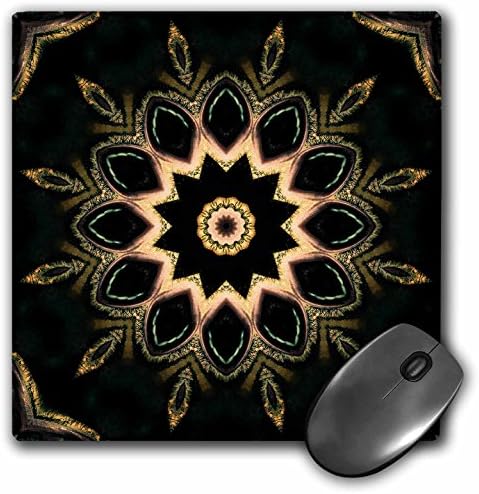 3Droza LLC 8 x 8 x 0,25 inča Pad miša, tamna dekorativna star Mandala