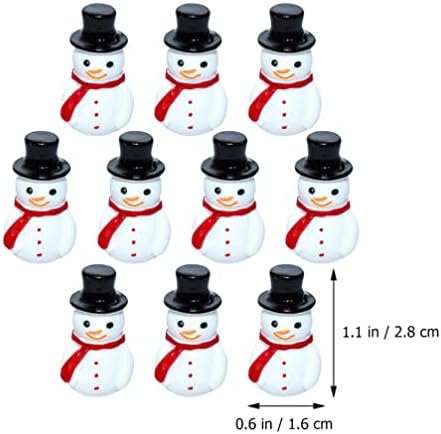 Stobok 20pcs minijaturni snjegovinski figurini mini božićni snjegović statuama DIY smola za snjegović ukrasi lutka ukras za ukrašavanje