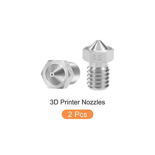 Metallixity 3D mlaznica za štampač 2pcs, mlaznice od nehrđajućeg čelika - za V5 V6 3D štampač