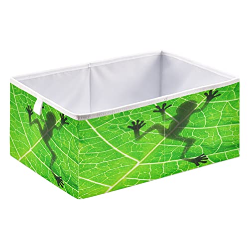 Kanta za skladištenje kocke sa listovima žaba sjene sklopive kante za skladištenje vodootporna korpa za igračke za kocke kante za