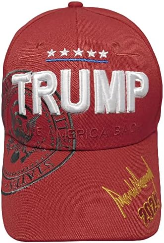 Tramp 2024 vratite Ameriku nazad SAD potpis crvena sa vezenom bejzbol kapom podesivom sjenom