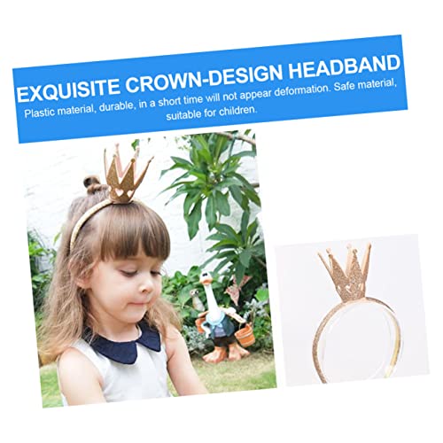TENDYCOCO Cutout Crown Headband Glitter Headband Baby Girl head Accessories Girl Scrunchies Baby Girl Headbands traka za glavu za djevojčice putna haljina